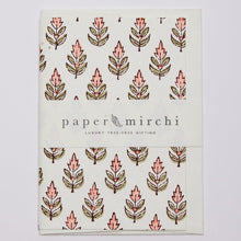 Load image into Gallery viewer, Hand Block Printed Greeting Card - Buti Coral