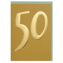 Load image into Gallery viewer, Age 50 card - Gold Foil