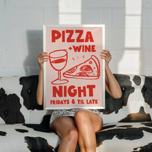 Load image into Gallery viewer, Pizza and Wine Kitchen Print