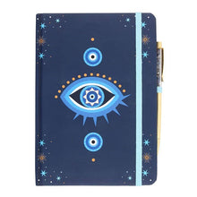 Load image into Gallery viewer, All Seeing Eye A5 Notebook with Crystal Chip Pen