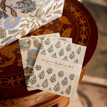 Load image into Gallery viewer, Hand Block Printed Greeting Card - Buti Blue Stone