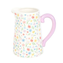 Load image into Gallery viewer, Spring Floral Print Ceramic Flower Jug