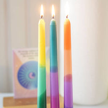 Load image into Gallery viewer, Set of 3 Dipped Aura Energy Taper Candles