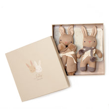 Load image into Gallery viewer, Baby Threads Taupe Bunny Gift Set