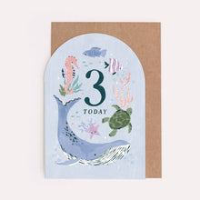 Load image into Gallery viewer, Age 3 Birthday Card | Milestone Age Cards | Kids Cards