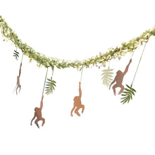 Load image into Gallery viewer, Monkey & Leaf Jungle Bunting Backdrop