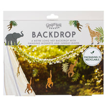Load image into Gallery viewer, Monkey & Leaf Jungle Bunting Backdrop