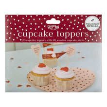 Load image into Gallery viewer, Valentines Cupcake Toppers Decoration Kit
