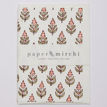 Load image into Gallery viewer, Hand Block Printed Greeting Card - Buti Coral
