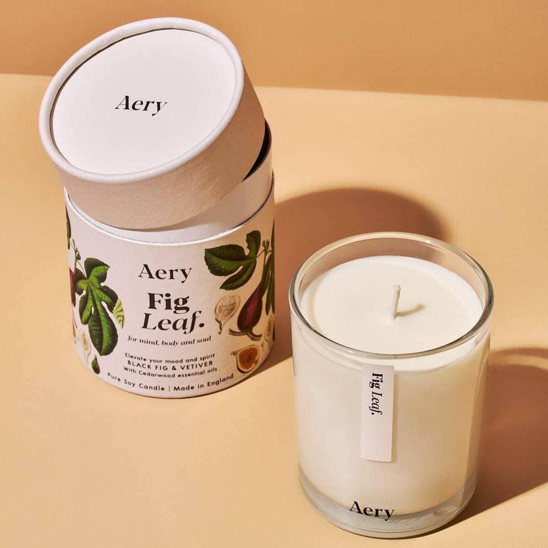 Fig Leaf Scented Candle - Black Fig Vetiver & Cedarwood