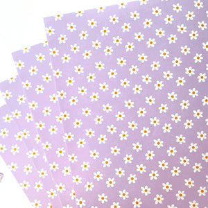 Lilac Daisy Birthday Wrapping Paper