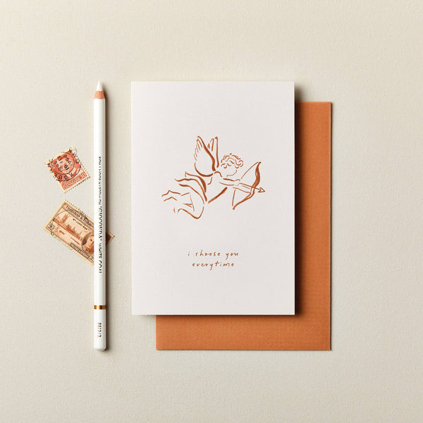 I Choose You Cupid Valentine's Card | Modern Valentine's Day