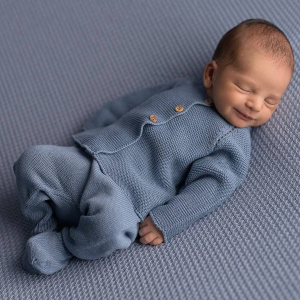 Newborn Knitted Set - Blue