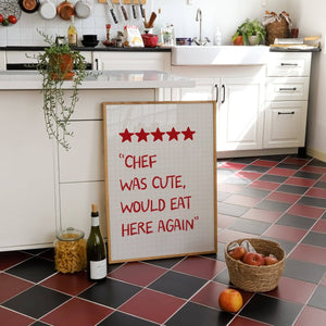 Chef Was Cute Kitchen Print