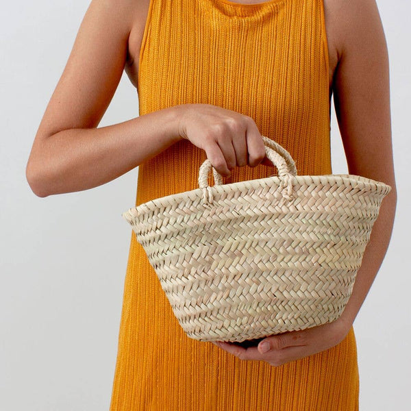 Mini Market Tote Basket Bag