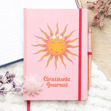 Load image into Gallery viewer, The Sun Gratitude Journal with Rose Quartz Pen
