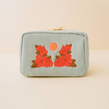 Load image into Gallery viewer, Corduroy Makeup Bag in Sky Blue

