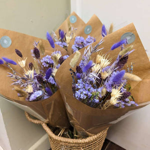 Purple Dried Flower Arrangements