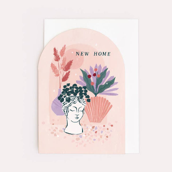 Dried Flowers New Home Card