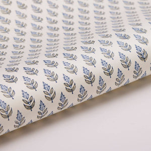 Hand Block Printed Gift Wrap Sheets - Buti Blue Stone