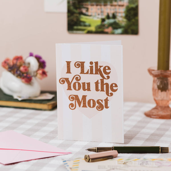 'I Like You the Most' Card with Biodegradable Glitter