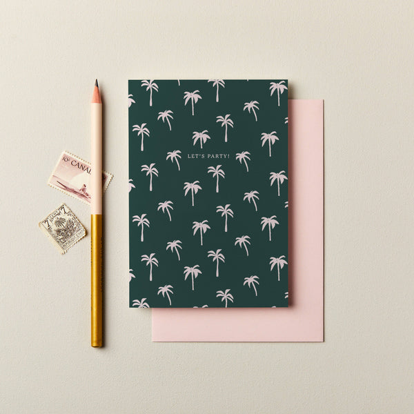 Let's Party Palm Tree Birthday Card