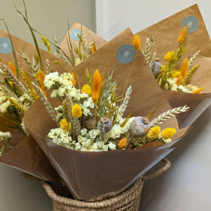 Yellow Dried Flower Arrangements