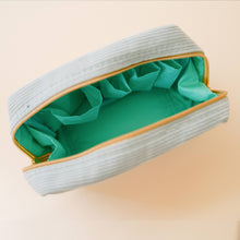 Load image into Gallery viewer, Corduroy Makeup Bag in Sky Blue
