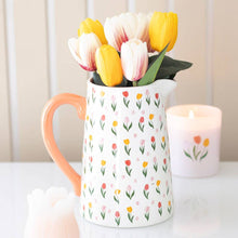 Load image into Gallery viewer, Tulip Print Spring and Mother's Day Ceramic Flower Jug
