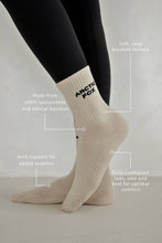 Load image into Gallery viewer, Sporty Socks - 100% Bamboo - Off White - AW25
