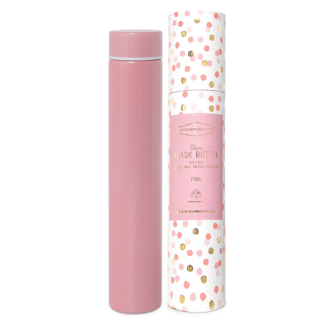 Designworks Ink Slim Flask Bottle - Confetti Pink