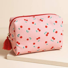 Load image into Gallery viewer, Cherry Print Make-Up Bag
