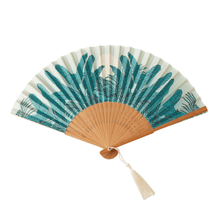 Load image into Gallery viewer, Small Folding Fan in Teal
