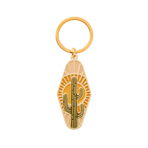 Cactus Enamel Keychain