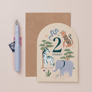 Age 2 Birthday Card | Milestone Age Cards | Kids Cards