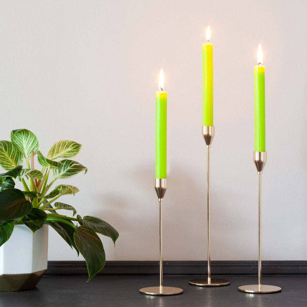 Lime Green 10 inch Dinner Candles x 6