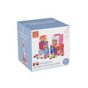 Emergency Services Wooden Stacking Cubes