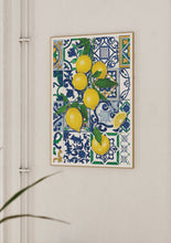 Load image into Gallery viewer, Lemons Over Italian Tiles Art Print
