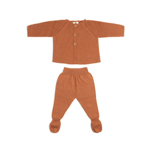 New Baby Knit Set - Rust