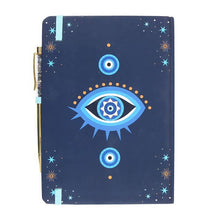 Load image into Gallery viewer, All Seeing Eye A5 Notebook with Crystal Chip Pen
