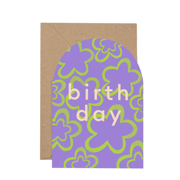 'Birthday' curved card
