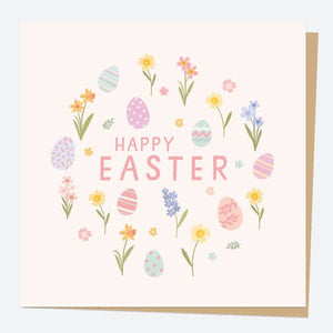 Easter Card - Pastel Eggs