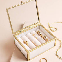 Load image into Gallery viewer, Mini Glass Jewellery Box in Gold
