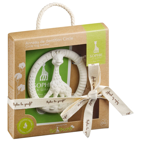 So Pure Sophie La Girafe Circle Teether - Natural Rubber