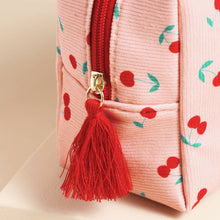Load image into Gallery viewer, Cherry Print Make-Up Bag
