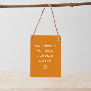 Halloween Wishes - Mini Metal Sign