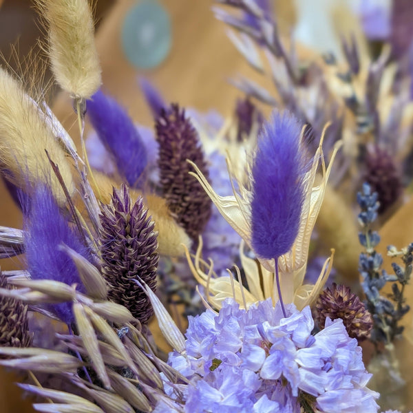 Purple Dried Flower Arrangements