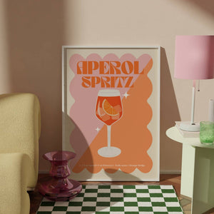 Aperol Spritz Cocktail Print