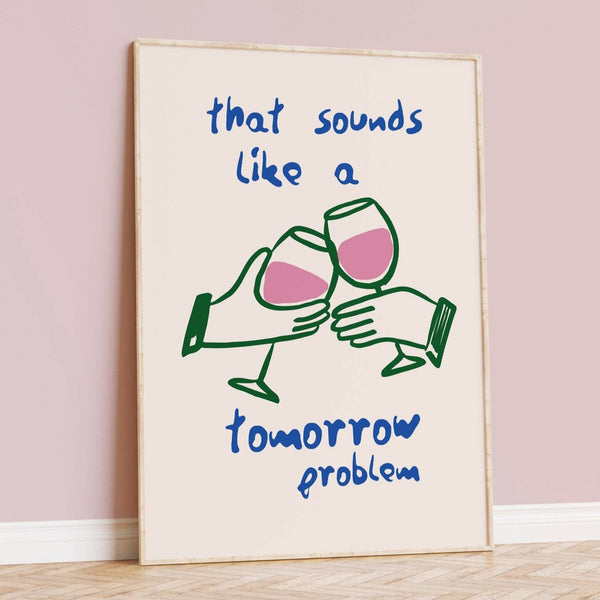 Wine Quote Kitchen Humorous Kitchen Quote Print