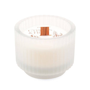 Paddywax Cypress & Fir Frosted Glass Candle & Wood Wick